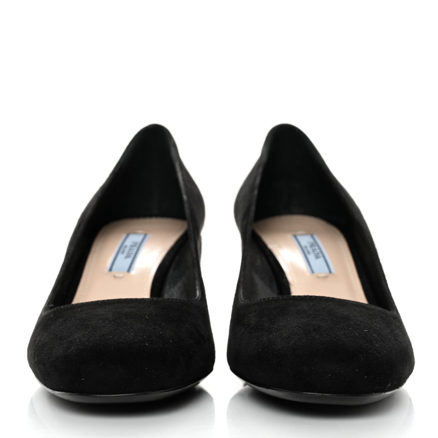 Suede Block Heel Pump 38.5 Black