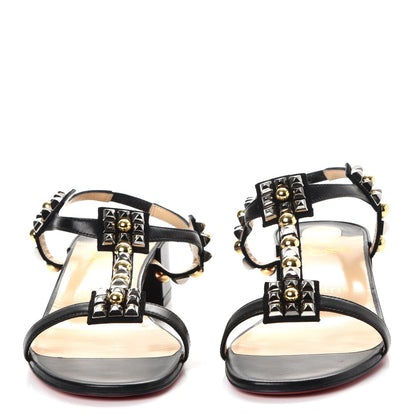 Christian Louboutin Nappa Kaleidra 25 T-Strap Sandals 39 Black 2 of 8