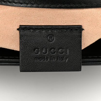 Gucci Calfskin Matelasse Mini GG Marmont Top Handle Shoulder Bag Black 6 of 11