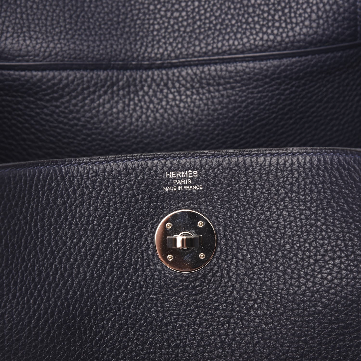Hermes Taurillon Clemence Lindy 26 Bleu Nuit 5 of 10