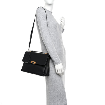 Balenciaga Grained Calfskin Le Dix Small Soft Cartable Black 3 of 10