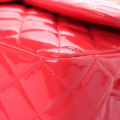 Chanel Patent Quilted Jumbo Double Flap Fuchsia 5 of 12