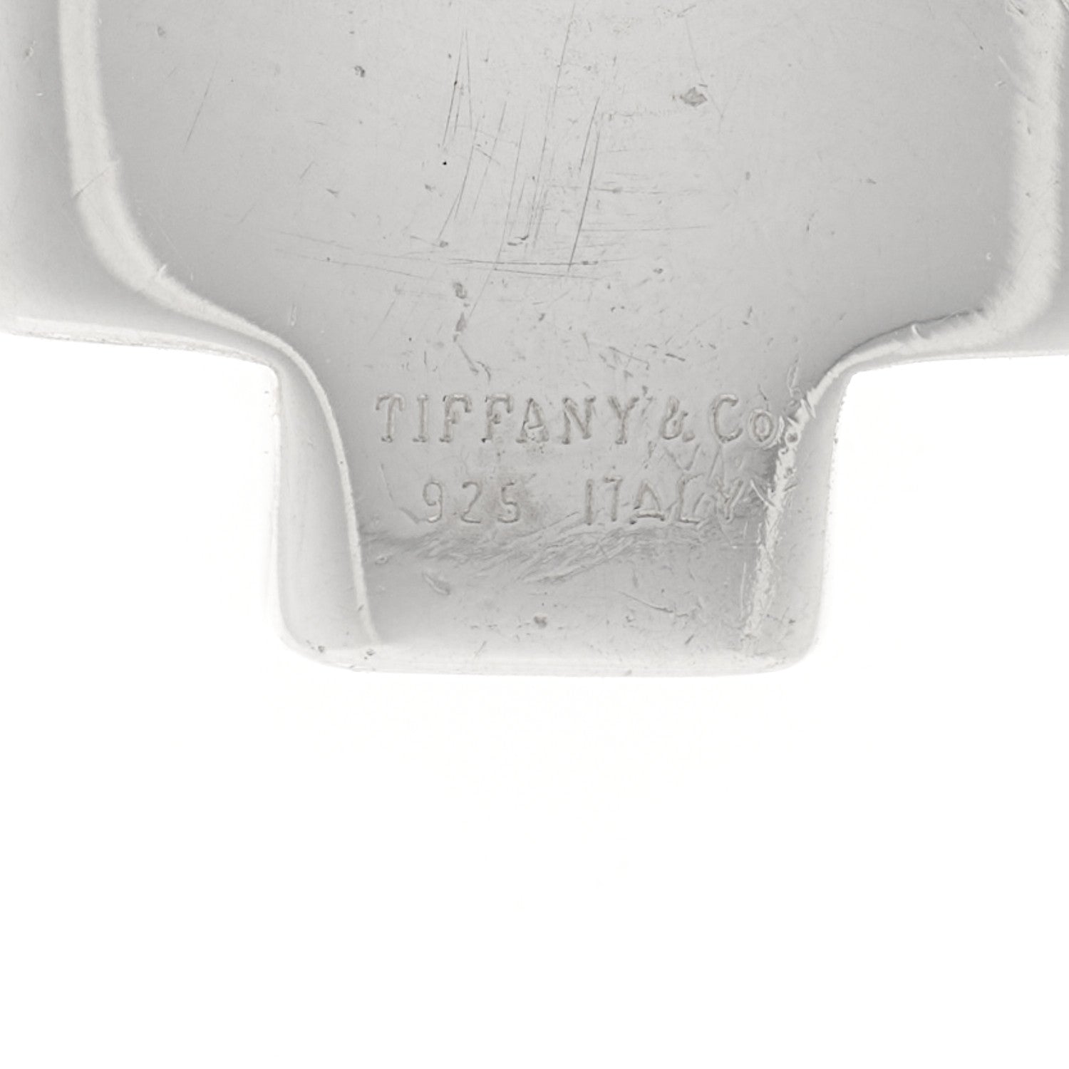 Tiffany Sterling Silver Square Cross Pendant Necklace 4 of 5