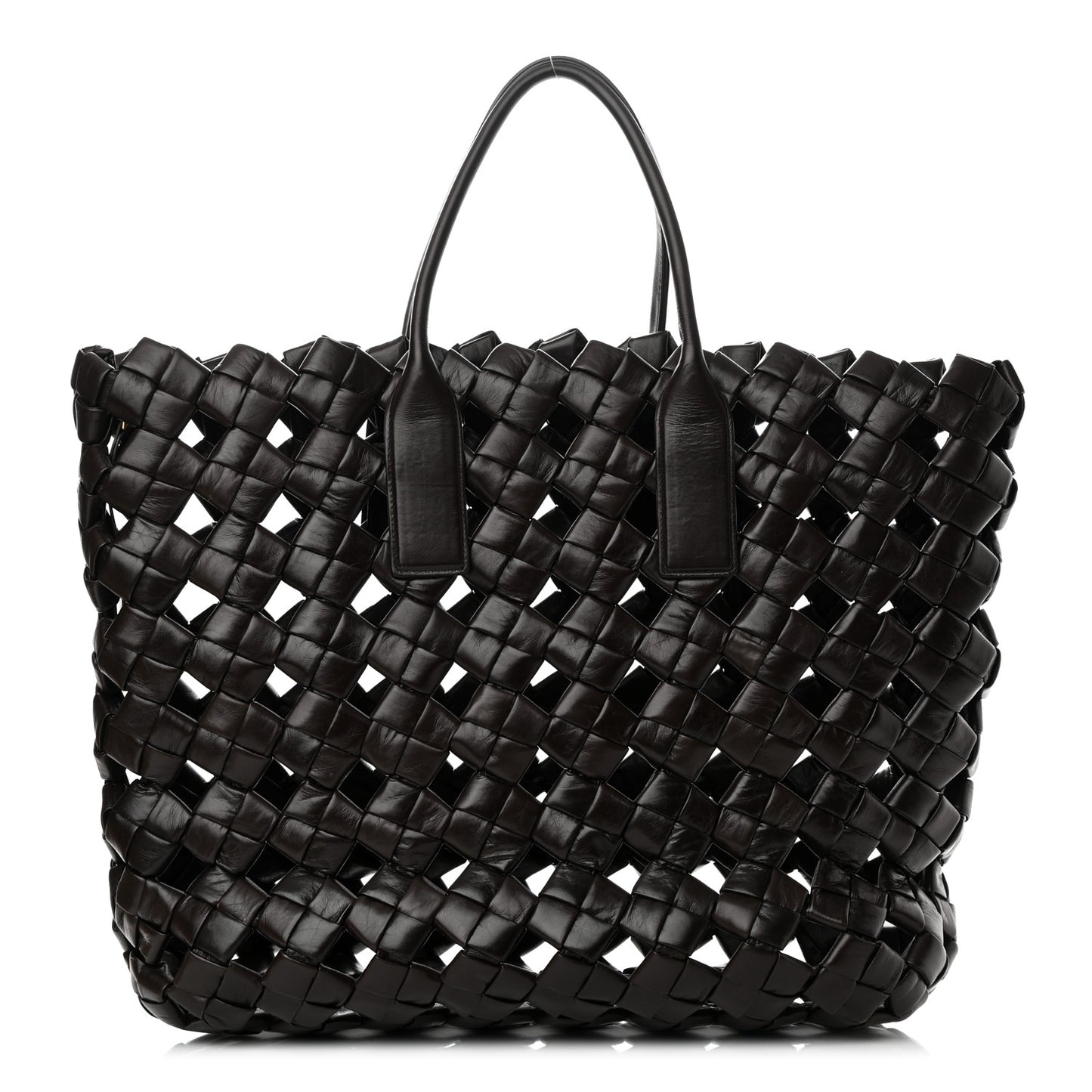 Nappa Intrecciato Linen Medium North South Tote Fondant