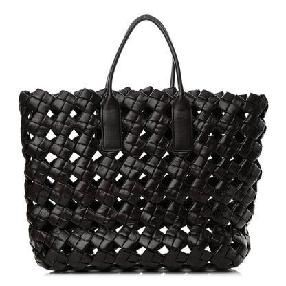 Bottega Veneta Nappa Intrecciato Linen Medium North South Tote Fondant 3 of 13