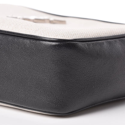 Saint Laurent Linen Canvas Monogram Lou Camera Bag Black 9 of 9