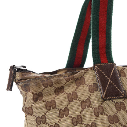Gucci GG Monogram Small Web Handle Bucket Tote Dark Brown 11 of 12