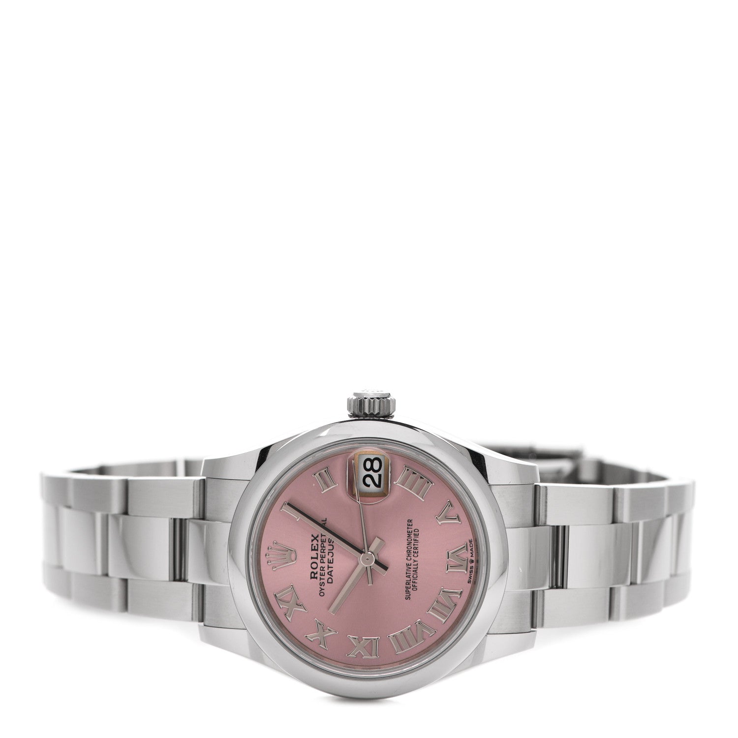 Rolex Stainless Steel 31mm Oyster Perpetual Datejust Watch Pink Roman 278240 2 of 5