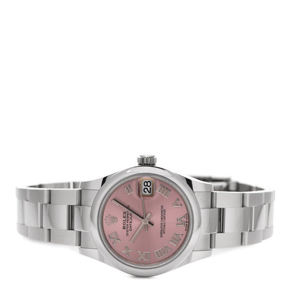 Rolex Stainless Steel 31mm Oyster Perpetual Datejust Watch Pink Roman 278240 2 of 5