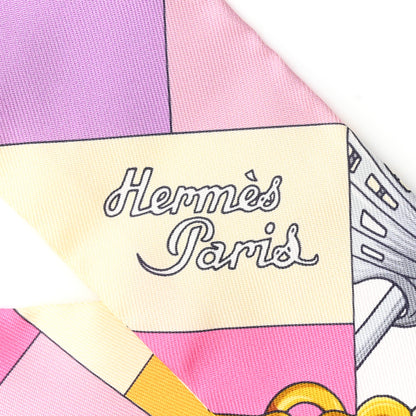 Hermes Silk Cliquetis Twilly Bouton D'Or Mauve 2 of 4