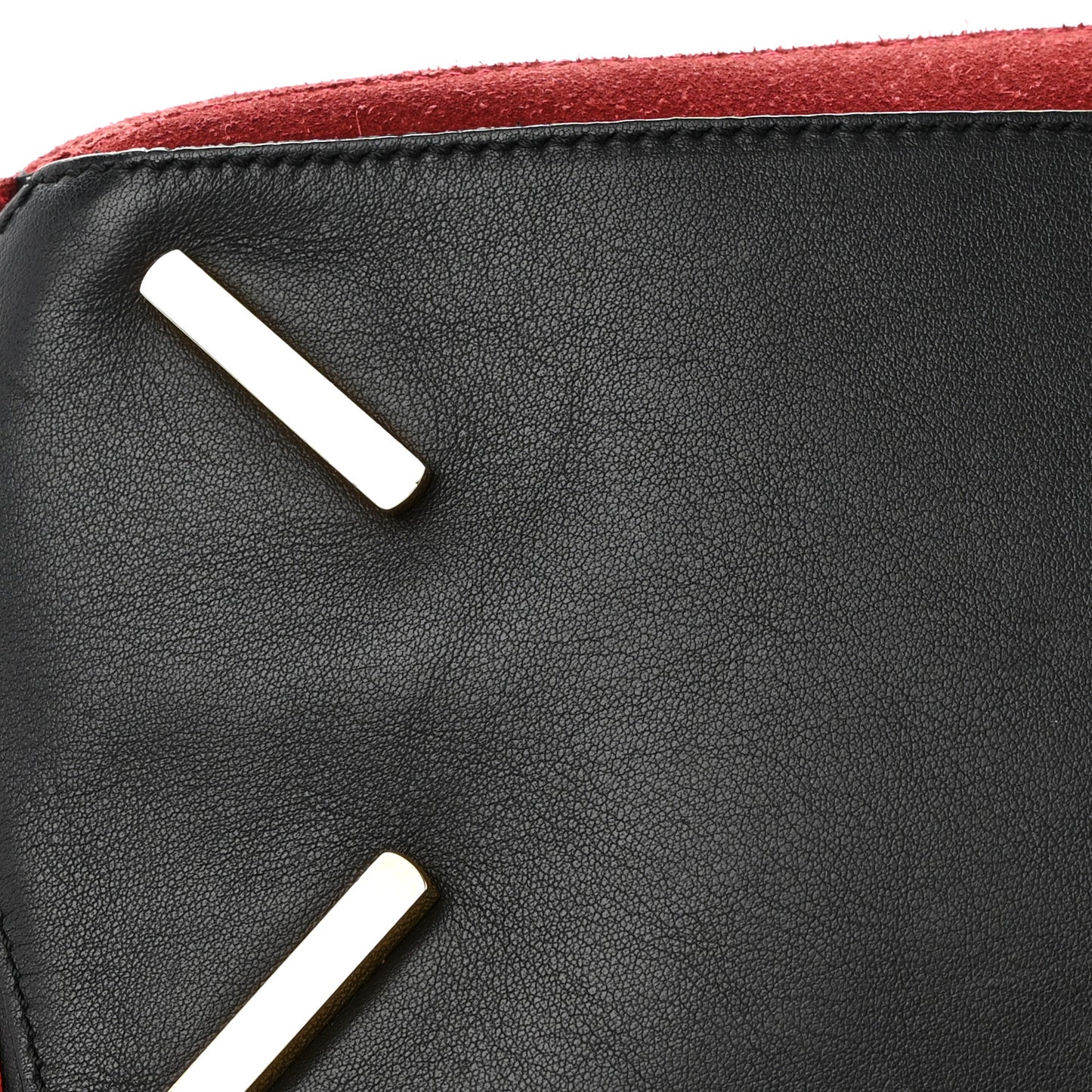 Suede Medium Puzzle Bag Red