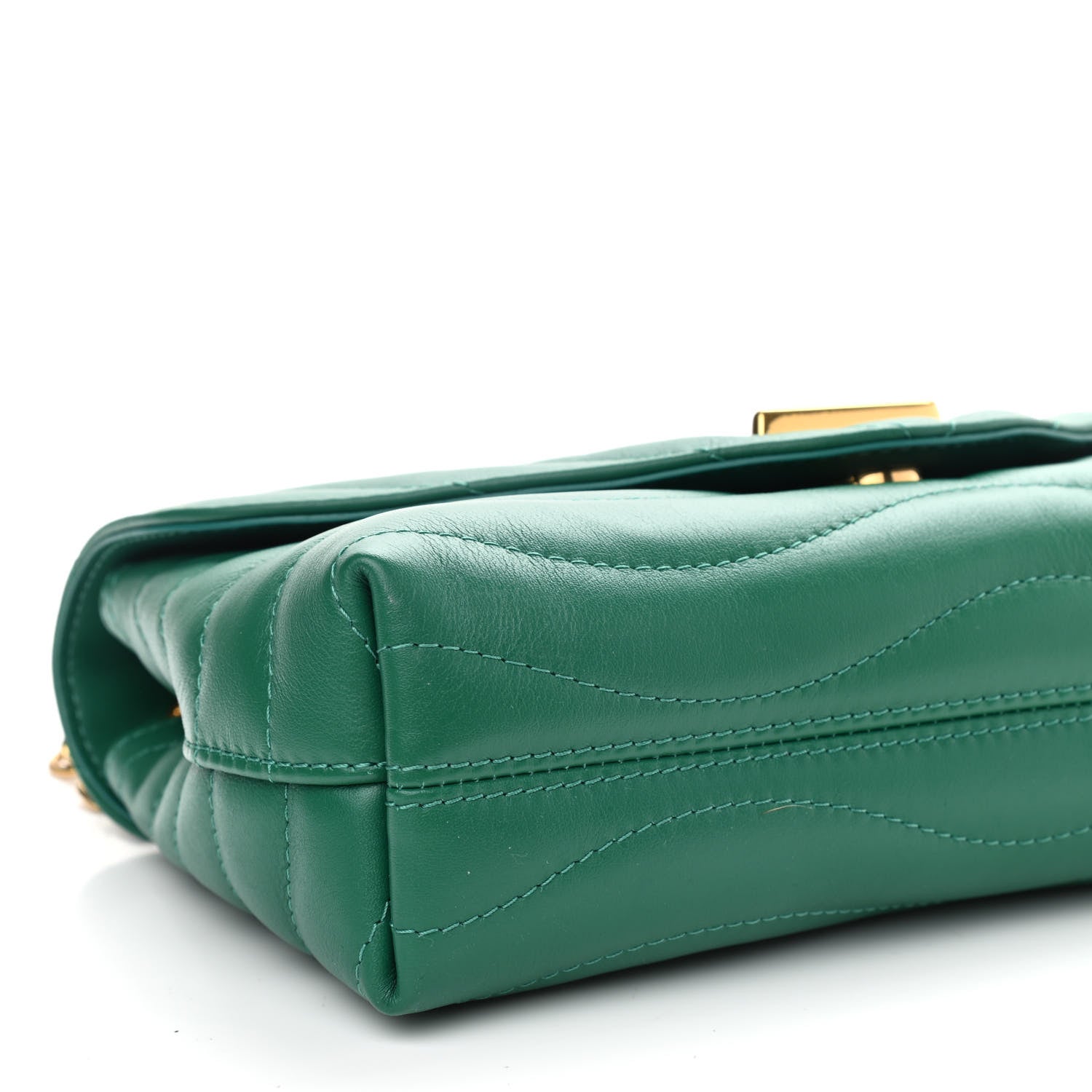 Louis Vuitton Calfskin New Wave Chain Bag MM NM Emerald 7 of 9