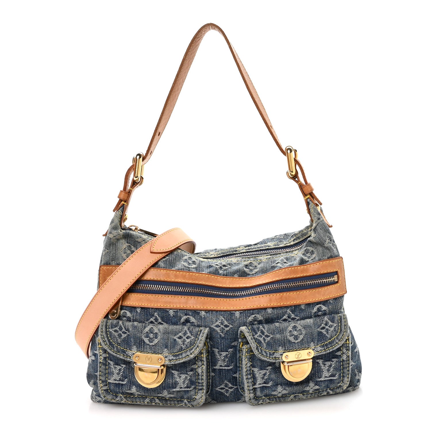 Louis Vuitton Monogram Denim Baggy PM Blue 1 of 12