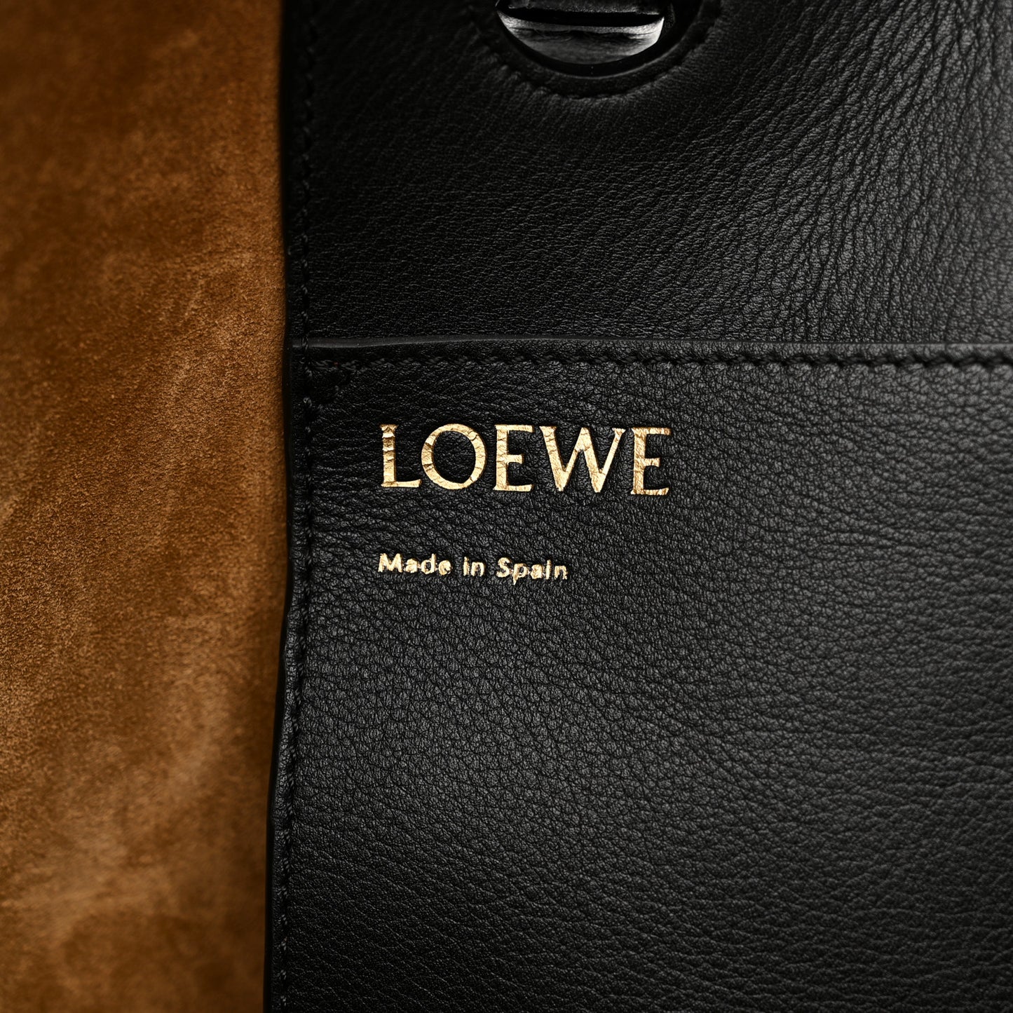 Calfskin Anagram Tote Black