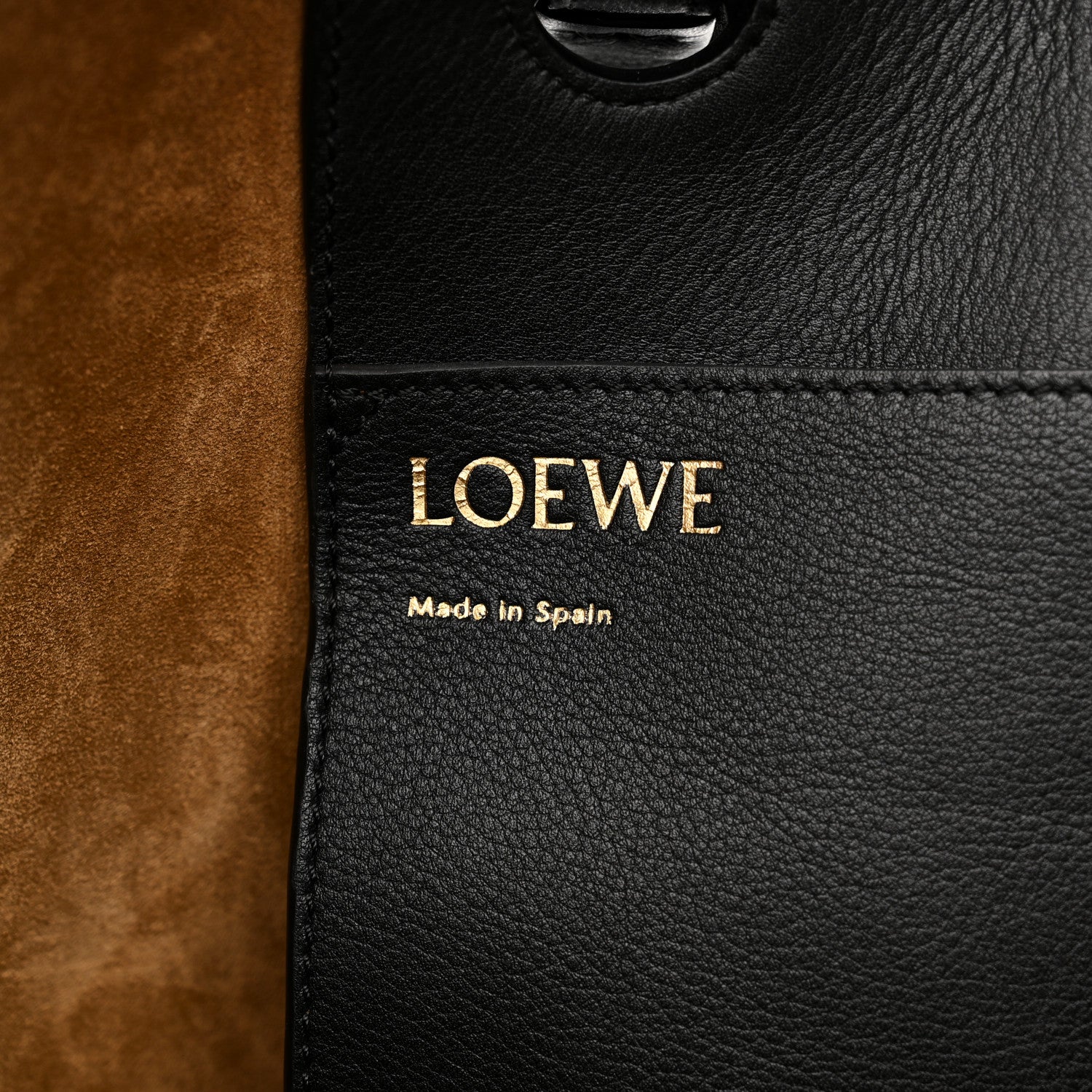 Loewe Calfskin Anagram Tote Black 5 of 13