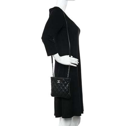 Chanel Lambskin Quilted Crossbody Bag Black 2 of 10