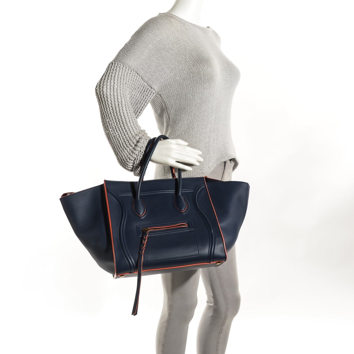 Supple Calfskin Medium Phantom Luggage Midnight