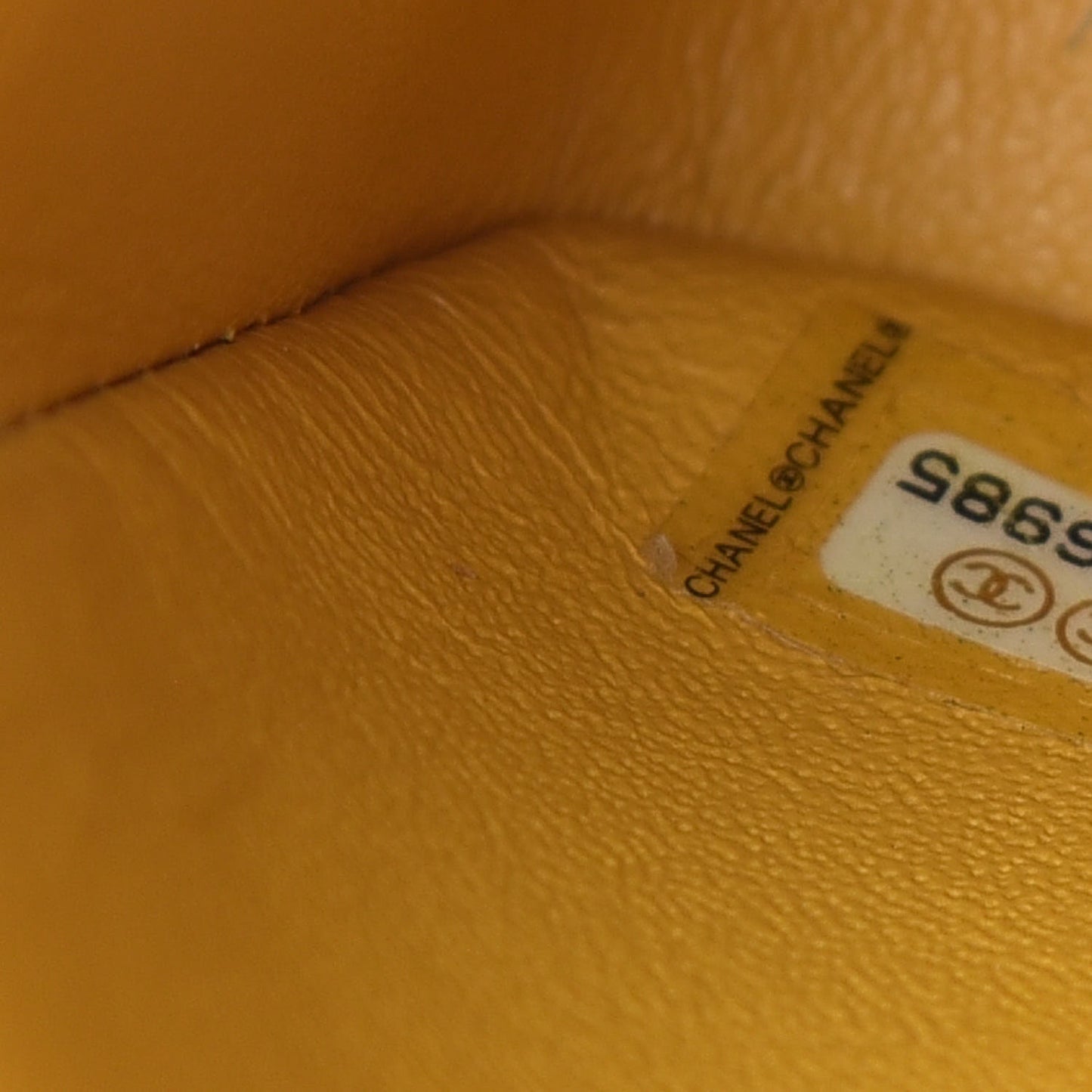 Lambskin Quilted Mini Square Flap Yellow