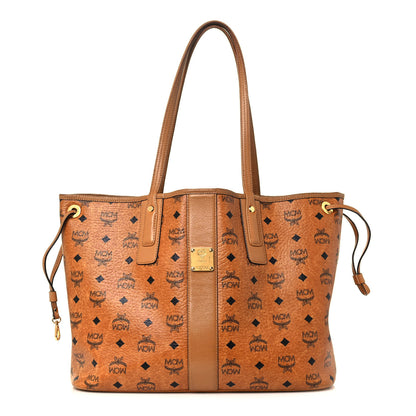 MCM Visetos Medium Liz Reversible Shopper Tote Cognac 1 of 21