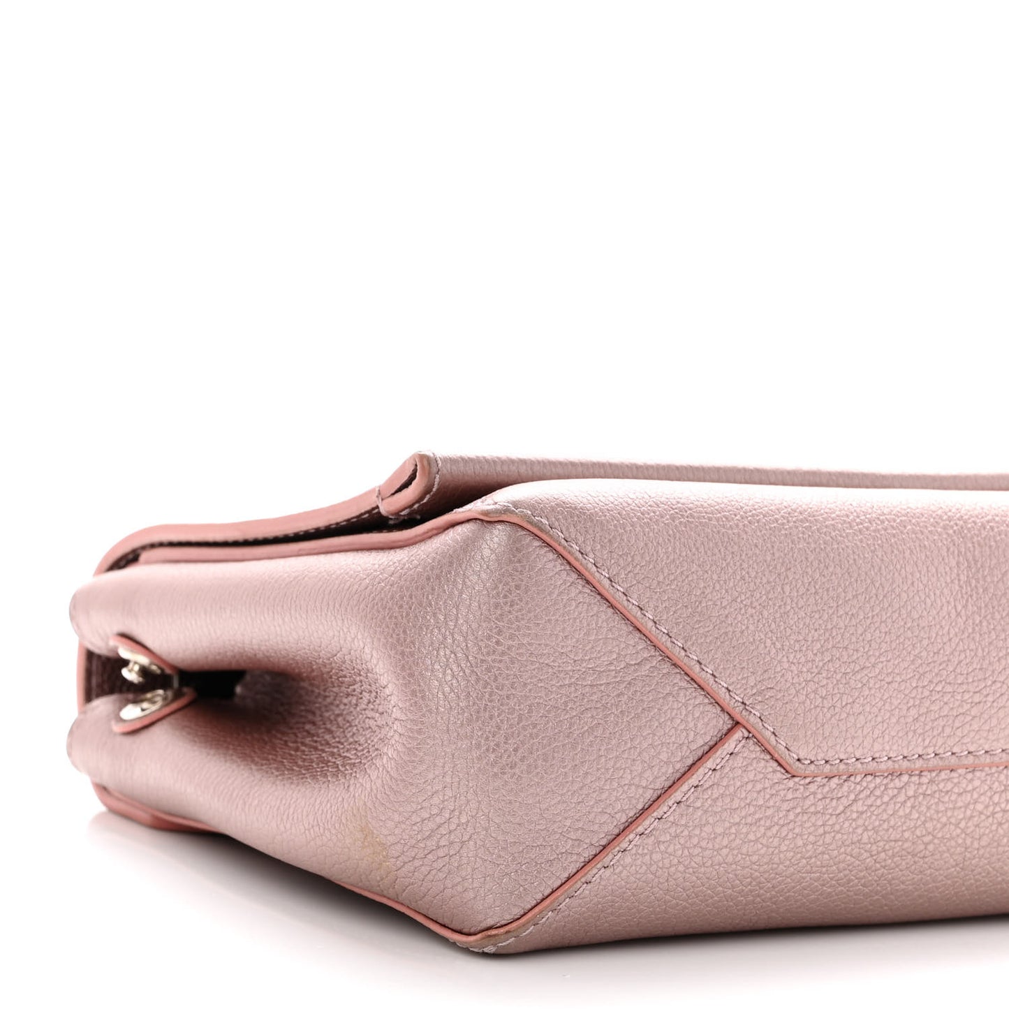 Soft Calfskin Eyelet Lockme II Chain Bag BB Rose Gold