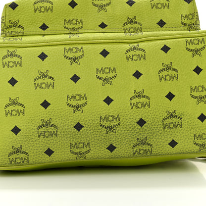 MCM Visetos Crown Stud Medium Stark Backpack Green 9 of 11
