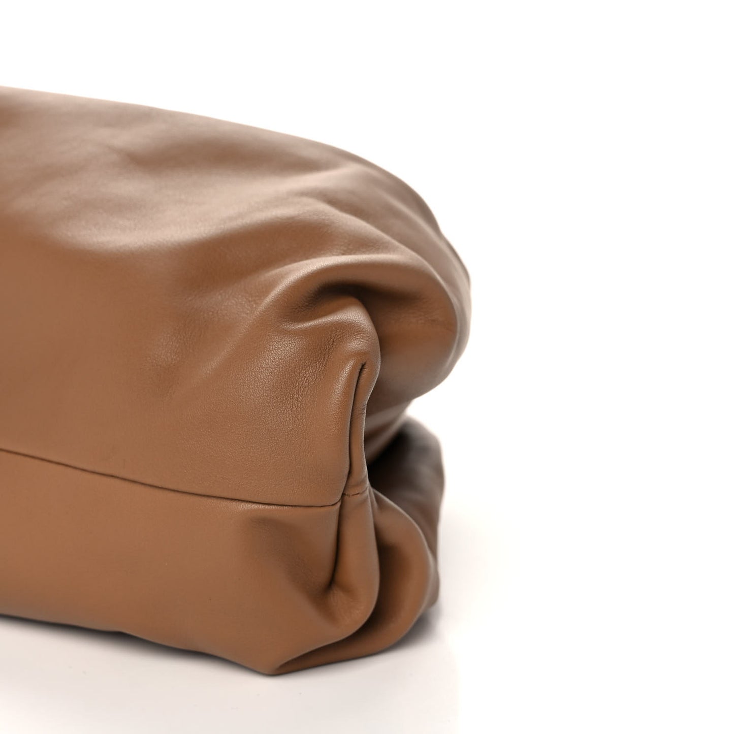 Smooth Butter Calf The Pouch Oversized Clutch Cammello