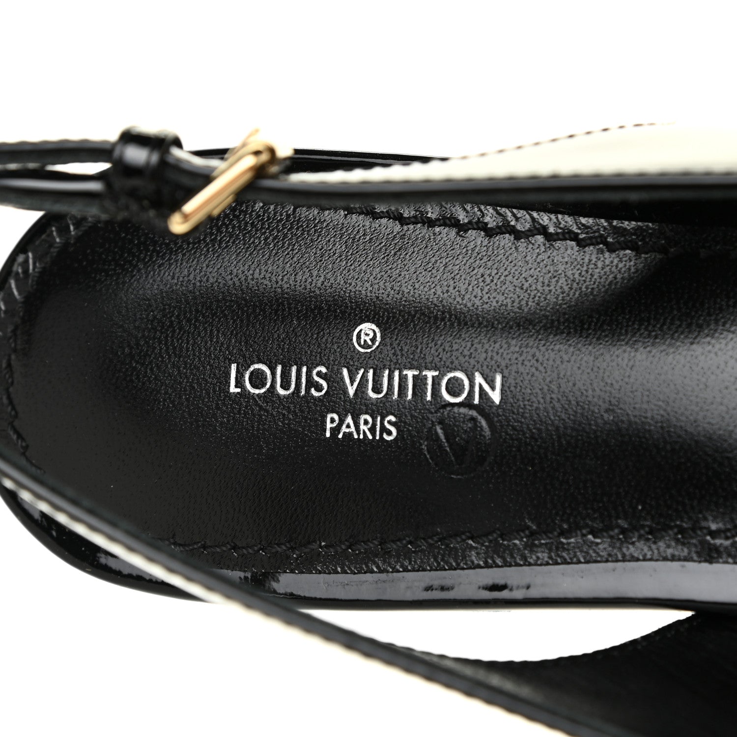 Louis Vuitton Patent Insider Slingback Ballerina Flats 38 Black 7 of 8