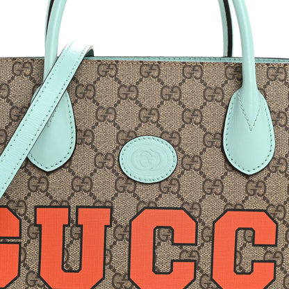 Gucci GG Supreme Monogram Textured Dollar Calfskin Web Gucci Tiger Small Retro Interlocking G Tote Bag Multicolor 8 of 11