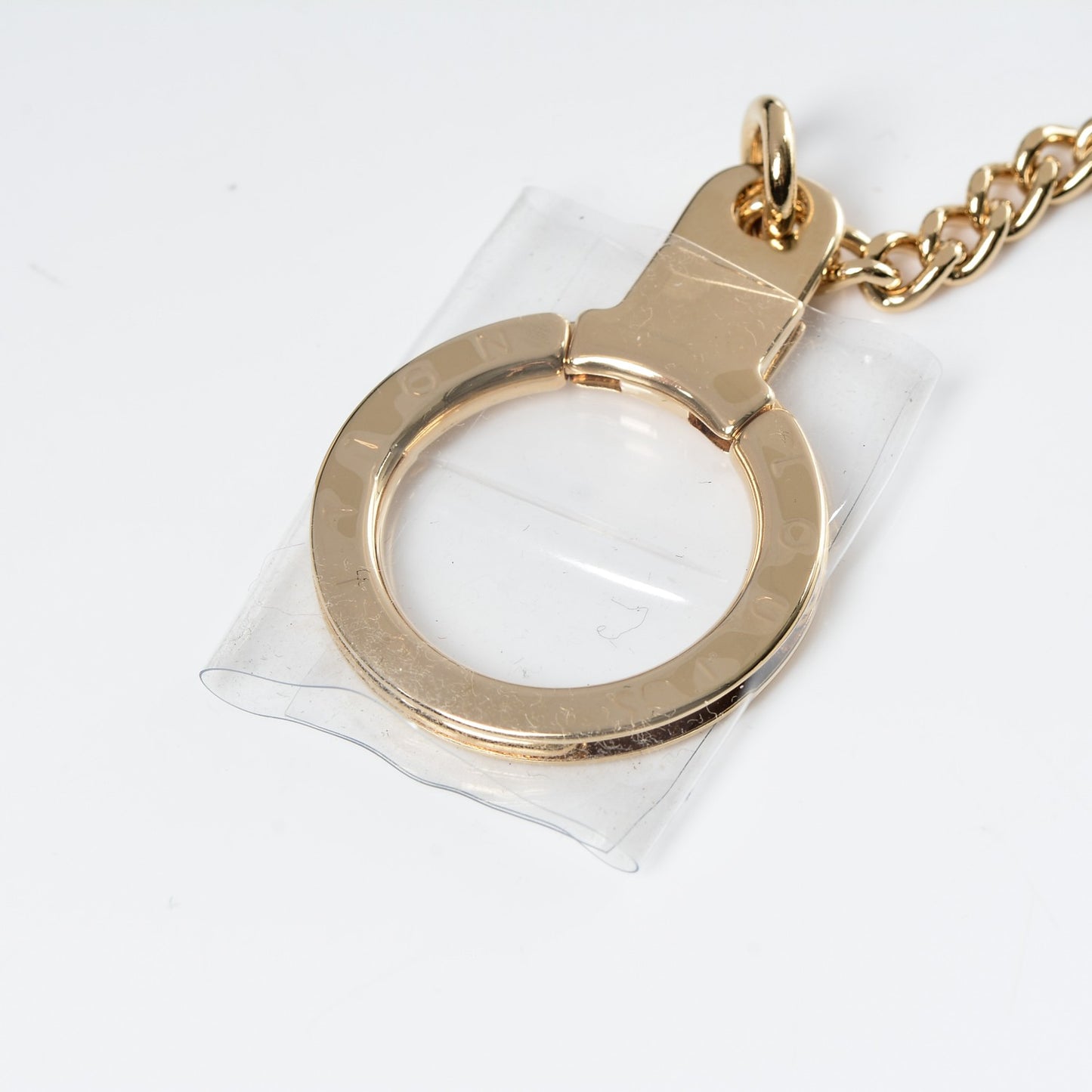 Metal Pochette Extender Key Ring Chain Gold
