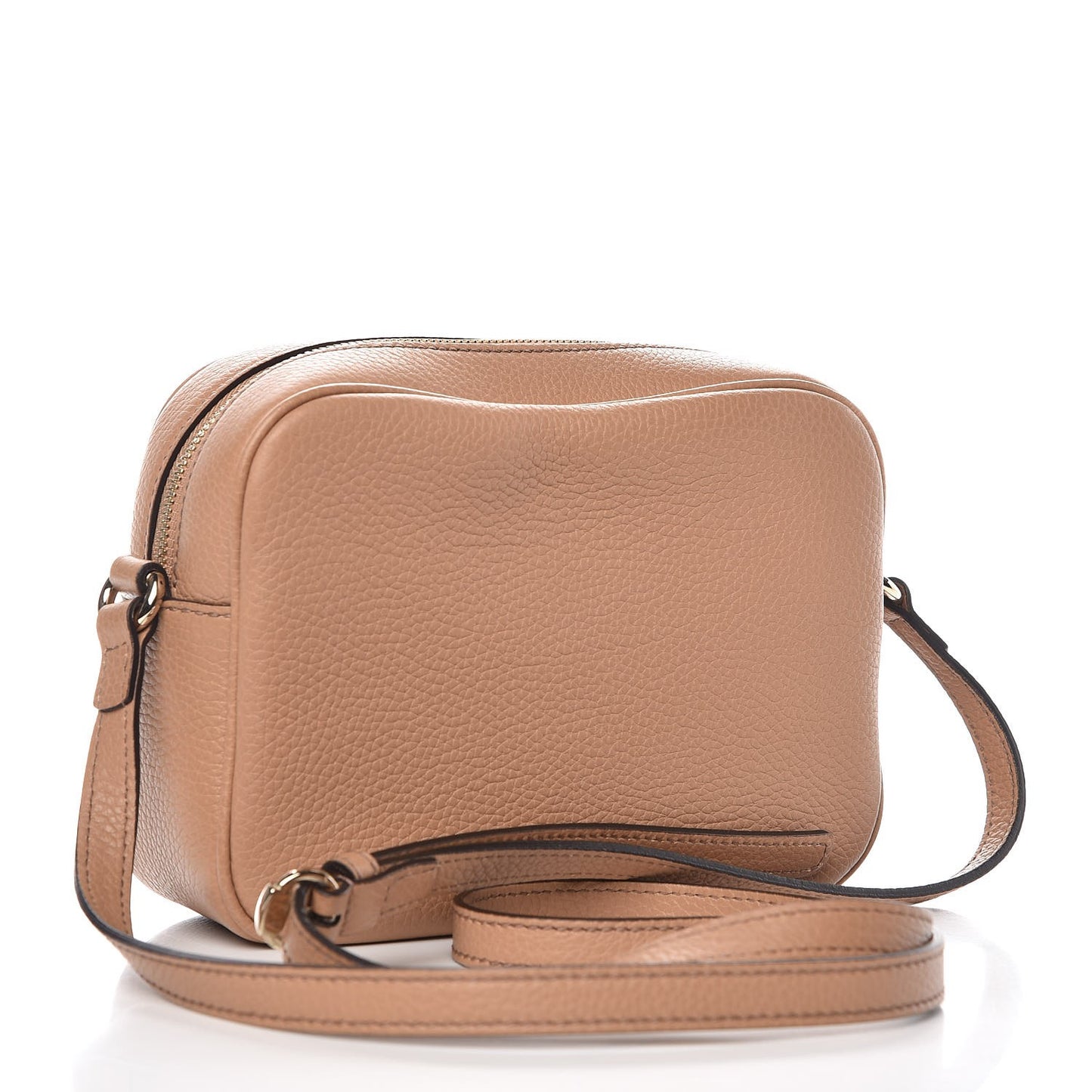 Pebbled Calfskin Small Soho Disco Bag Camelia
