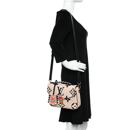 Louis Vuitton Empreinte Monogram Giant Crafty Pochette Metis Creme Black 2 of 11
