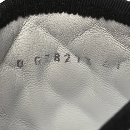 Chanel Fabric Grosgrain Quilted Cap Toe Lace Up Combat Boots 41 White Black 6 of 9