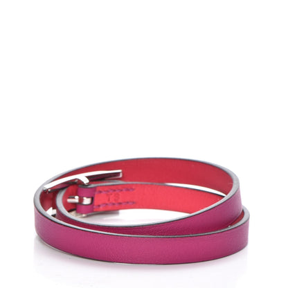 Hermes Swift Behapi Double Tour Reversible Bracelet T3 Rose Pourpre Rose Extreme 3 of 7