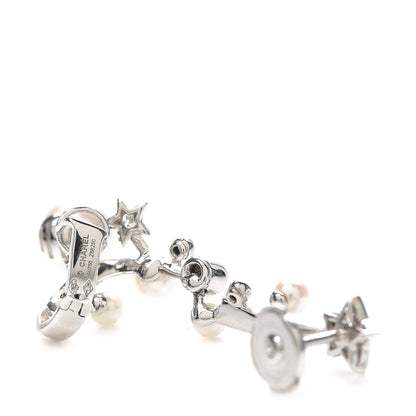 Chanel 18K White Gold Diamond Pearl Comete Perlee Ear Cuff 4 of 5