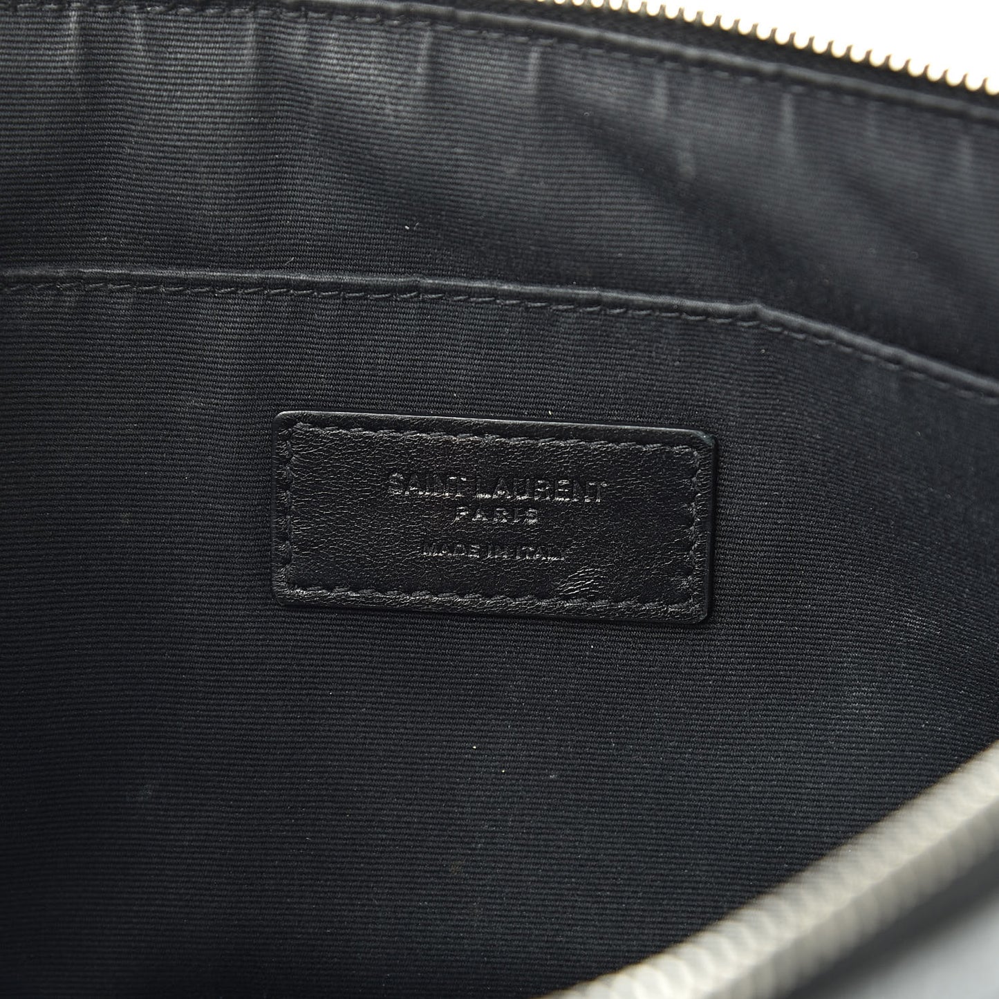 Calfskin Crocodile Embossed Sac De Jour Carryall Pouch Black