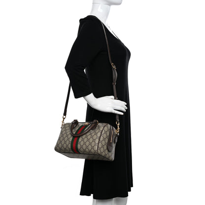 Gucci GG Supreme Monogram Web Small Ophidia Top Handle Bag Beige Ebony 2 of 12