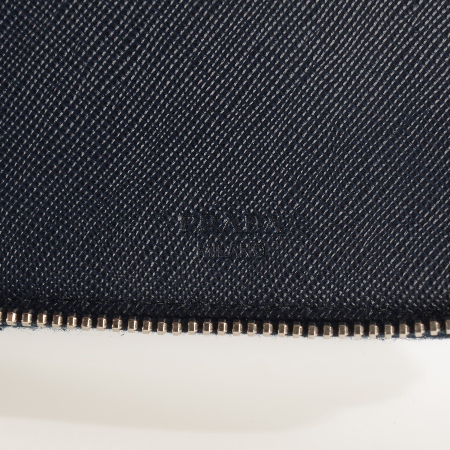 Prada Saffiano Zip Around Organizer Wallet Baltico 6 of 7