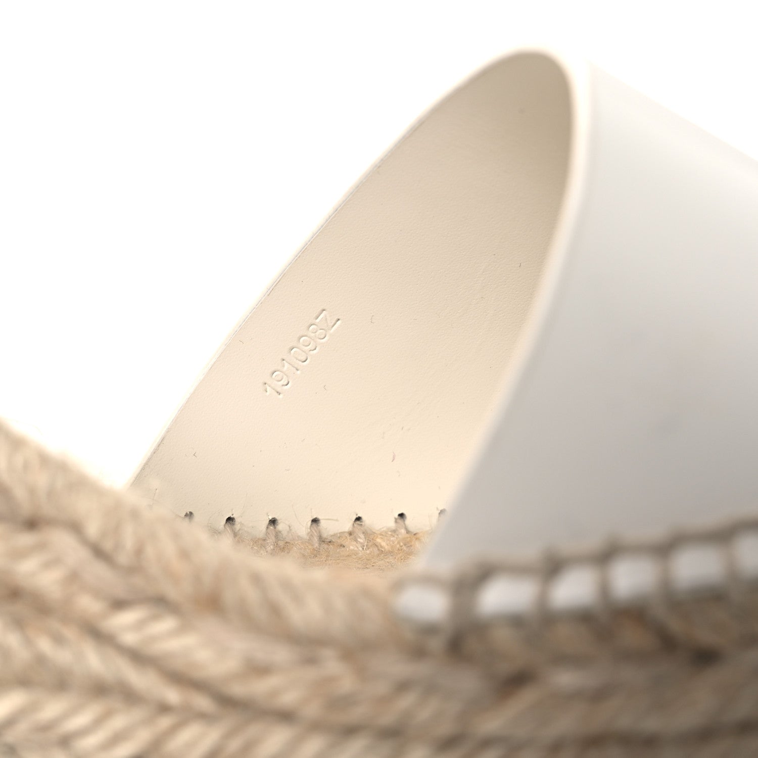 Hermes Calfskin Tipoli Espadrille Wedges 38 White 10 of 13