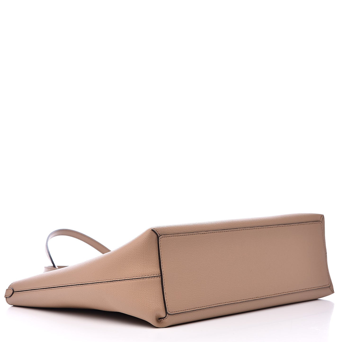Grainy Calfskin Haymarket Check Medium Reversible Tote Camel