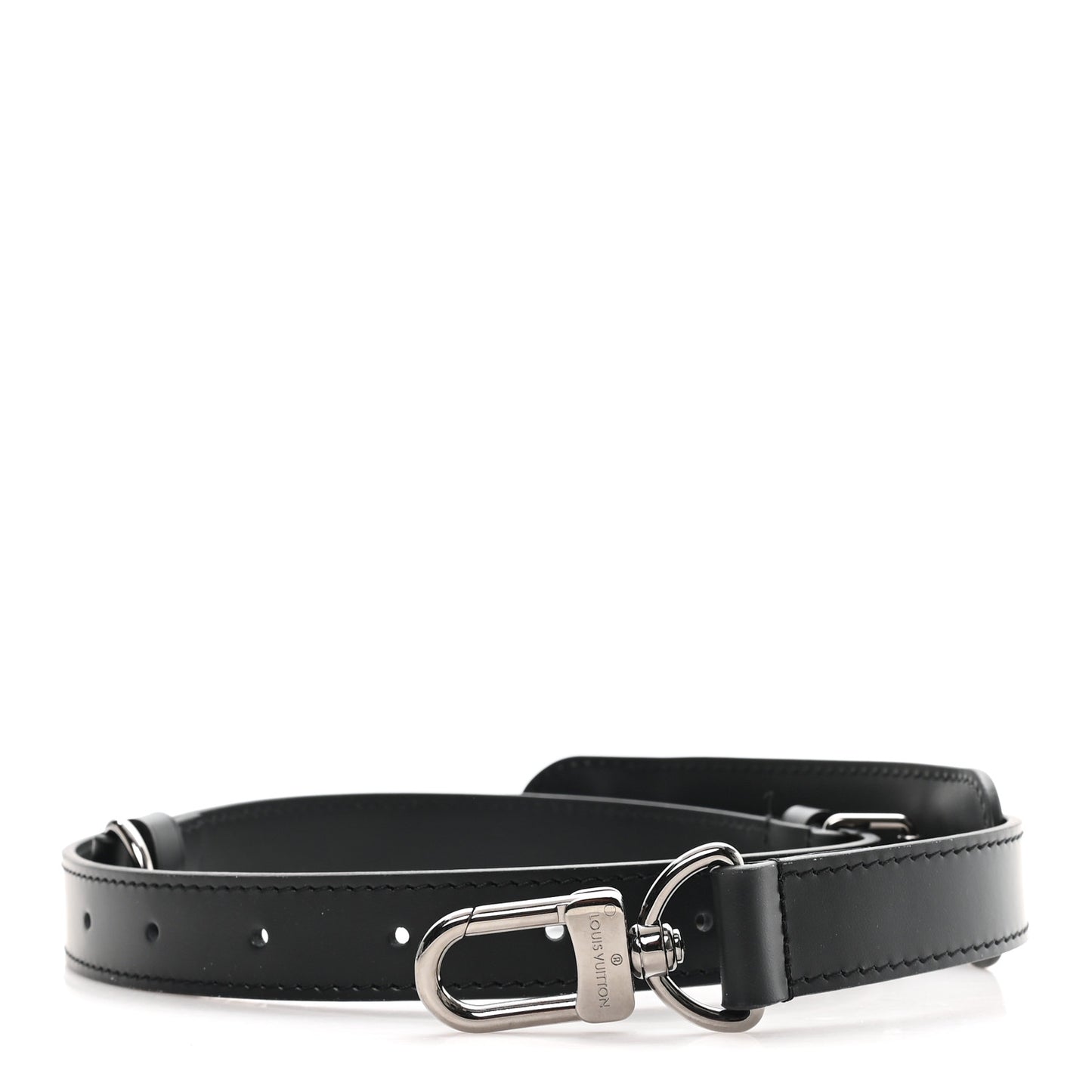 Calfskin Keepall Bandouliere Adjustable Shoulder Strap Black