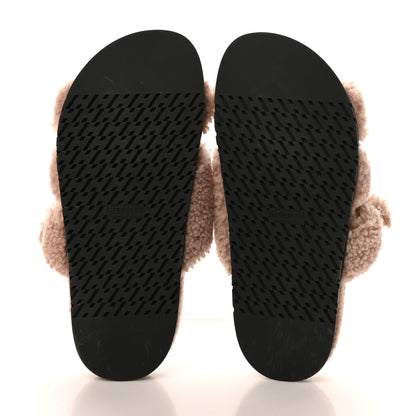 Hermes Woolskin Womens Chypre Sandals 38.5 Bois De Santal 6 of 9