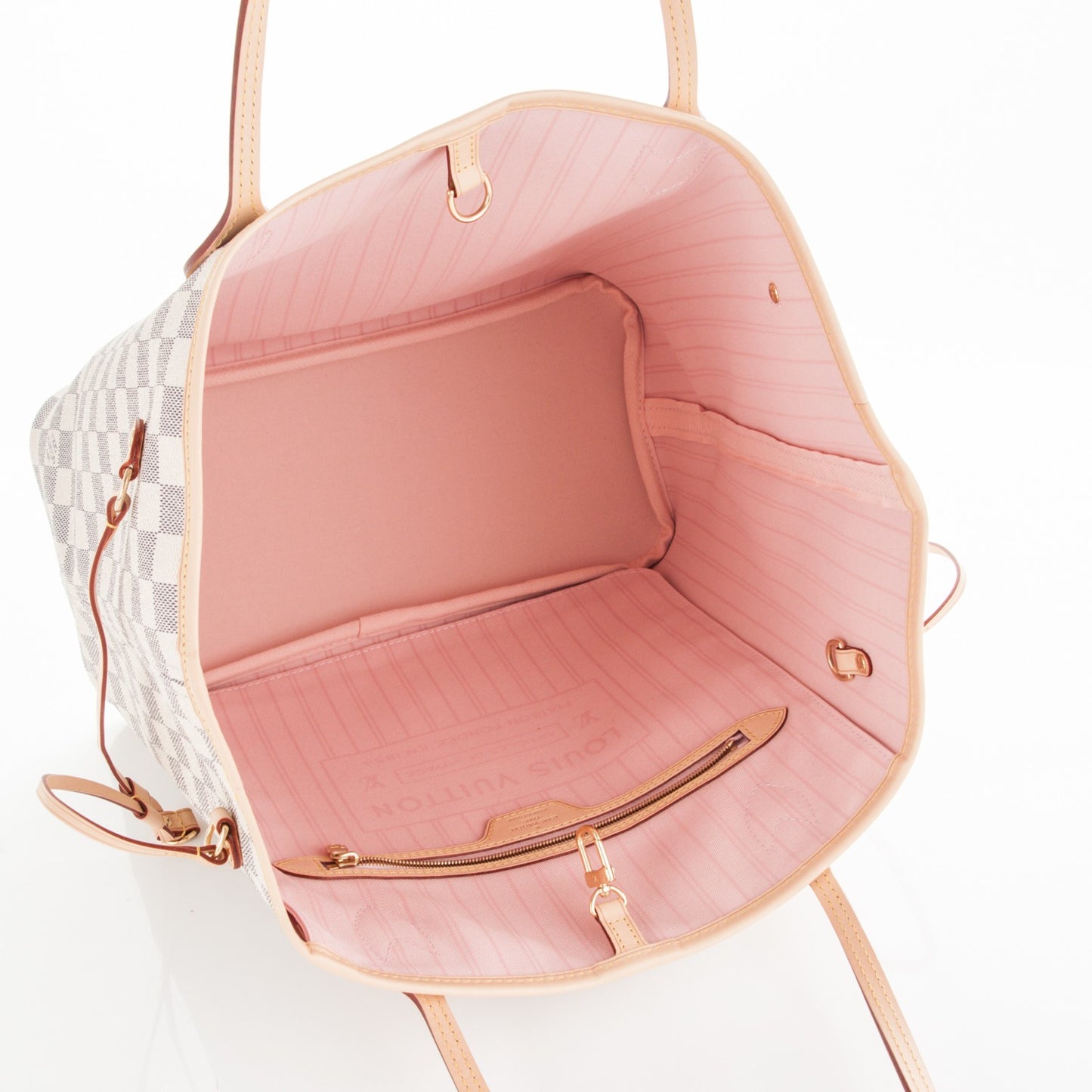 Damier Azur Neo Neverfull MM Rose Ballerine