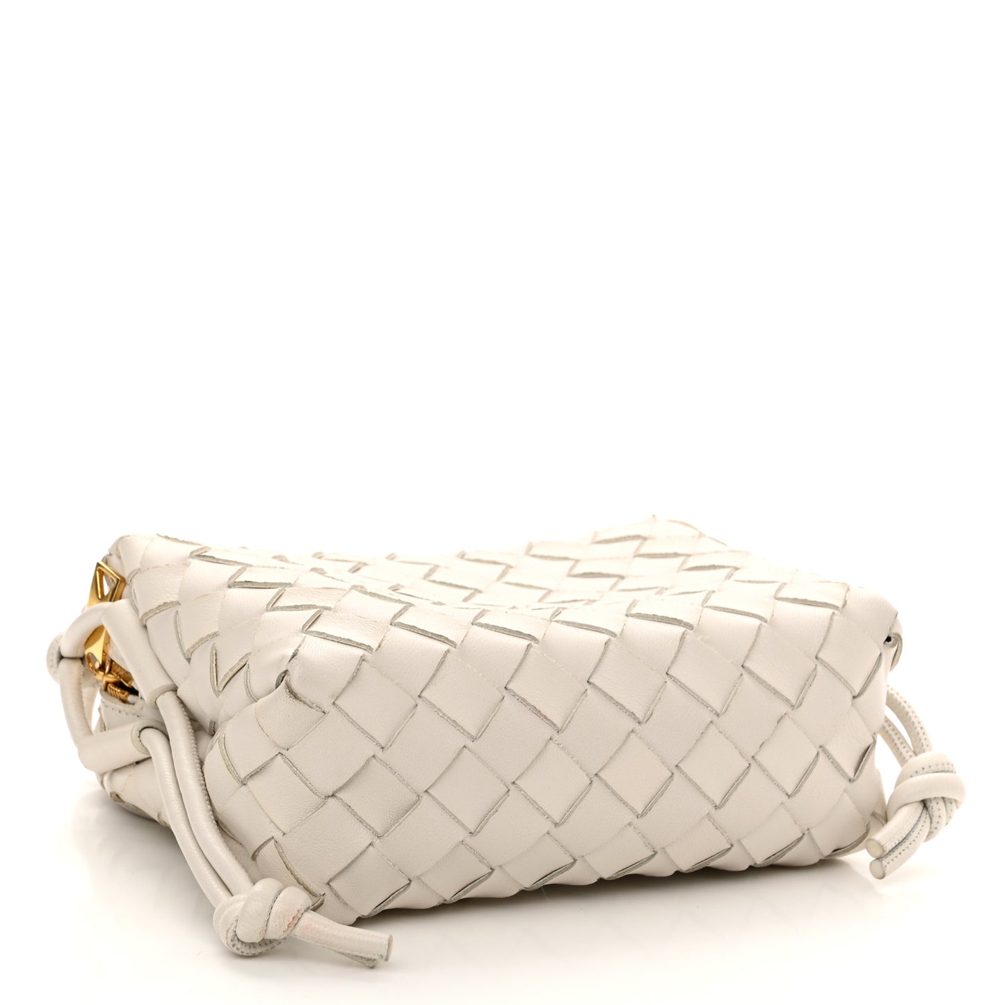 Nappa Intrecciato Small Loop Camera Bag White
