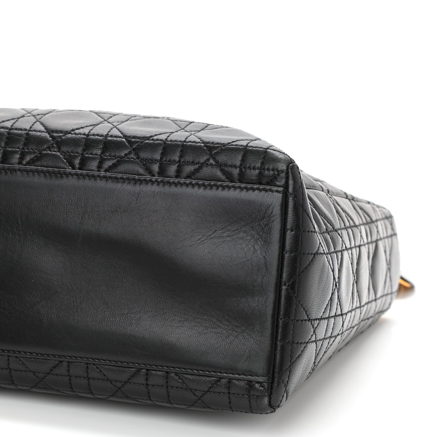 Christian Dior Lambskin Cannage Medium Lady Dior Black 7 of 7