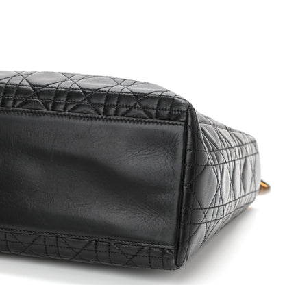 Christian Dior Lambskin Cannage Medium Lady Dior Black 7 of 7