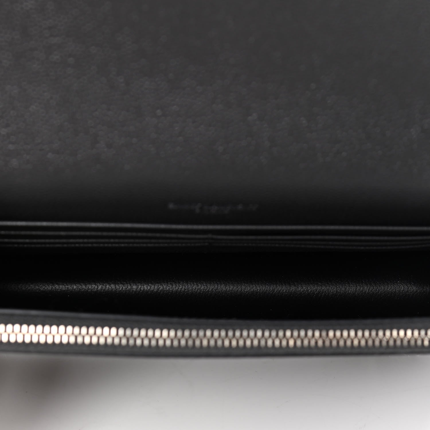Saint Laurent Grain De Poudre Classic Monogram Kate Tassel Chain Wallet Grey 4 of 4
