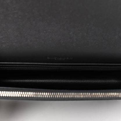 Saint Laurent Grain De Poudre Classic Monogram Kate Tassel Chain Wallet Grey 4 of 4