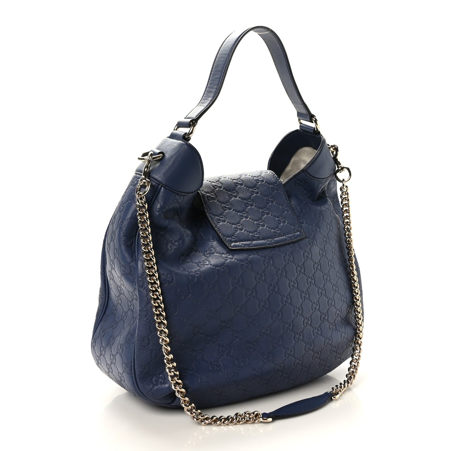 Guccissima Medium Emily Hobo Blue