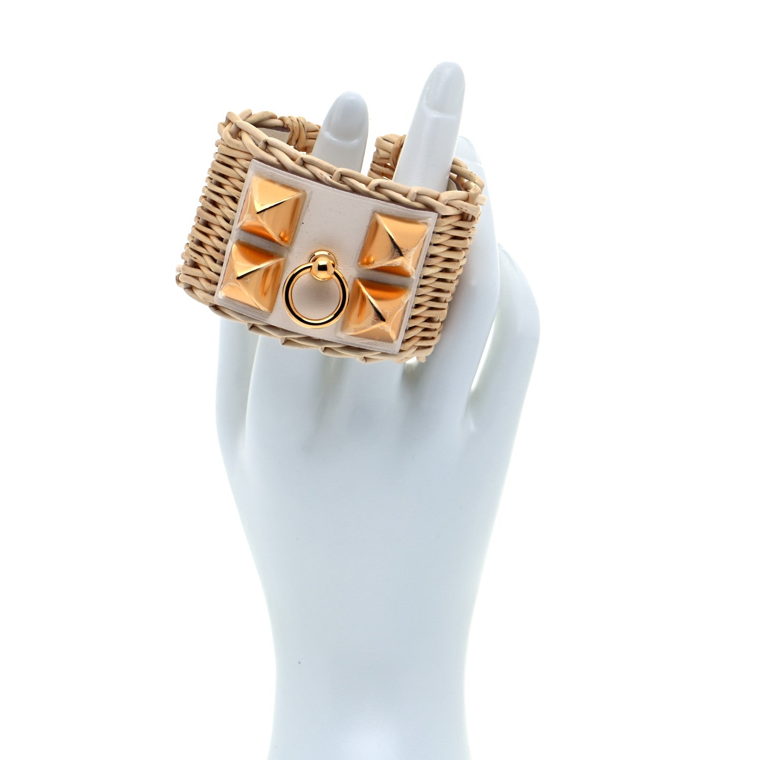 Hermes Barenia Osier Collier De Chien CDC Picnic Bracelet T2 Nata 2 of 8