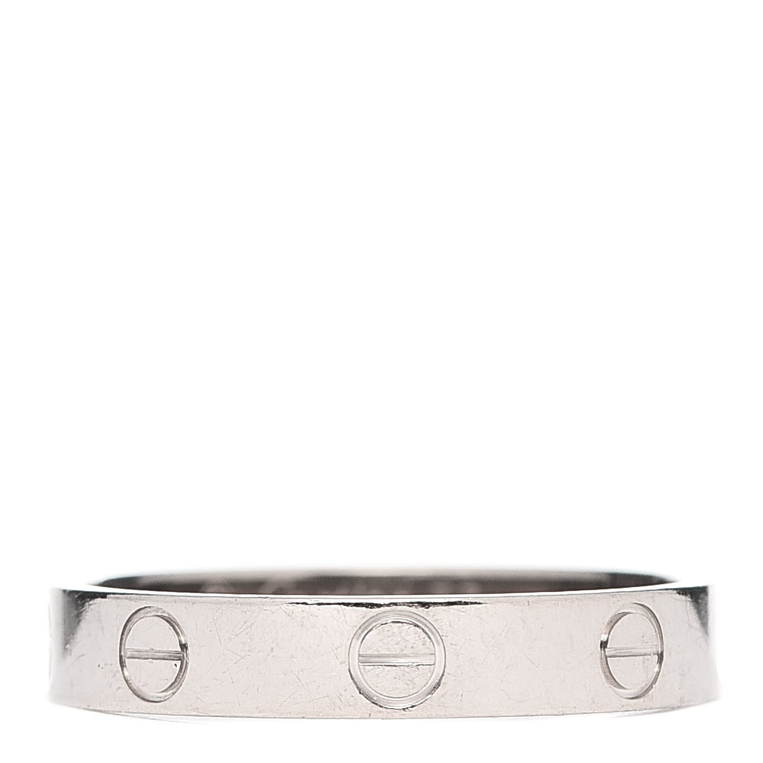 Cartier 18K White Gold 3.5mm LOVE Wedding Band Ring 57 8 1 of 5
